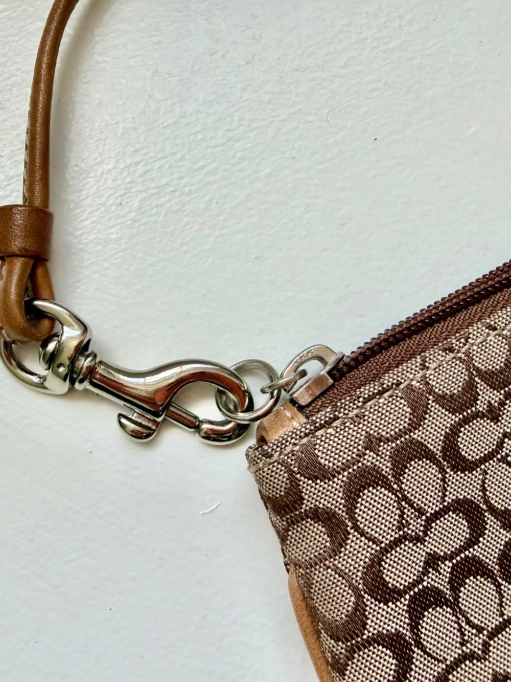 COACH Vintage Signature Monogram Soho Mini Wristlet - Y2K 2000s